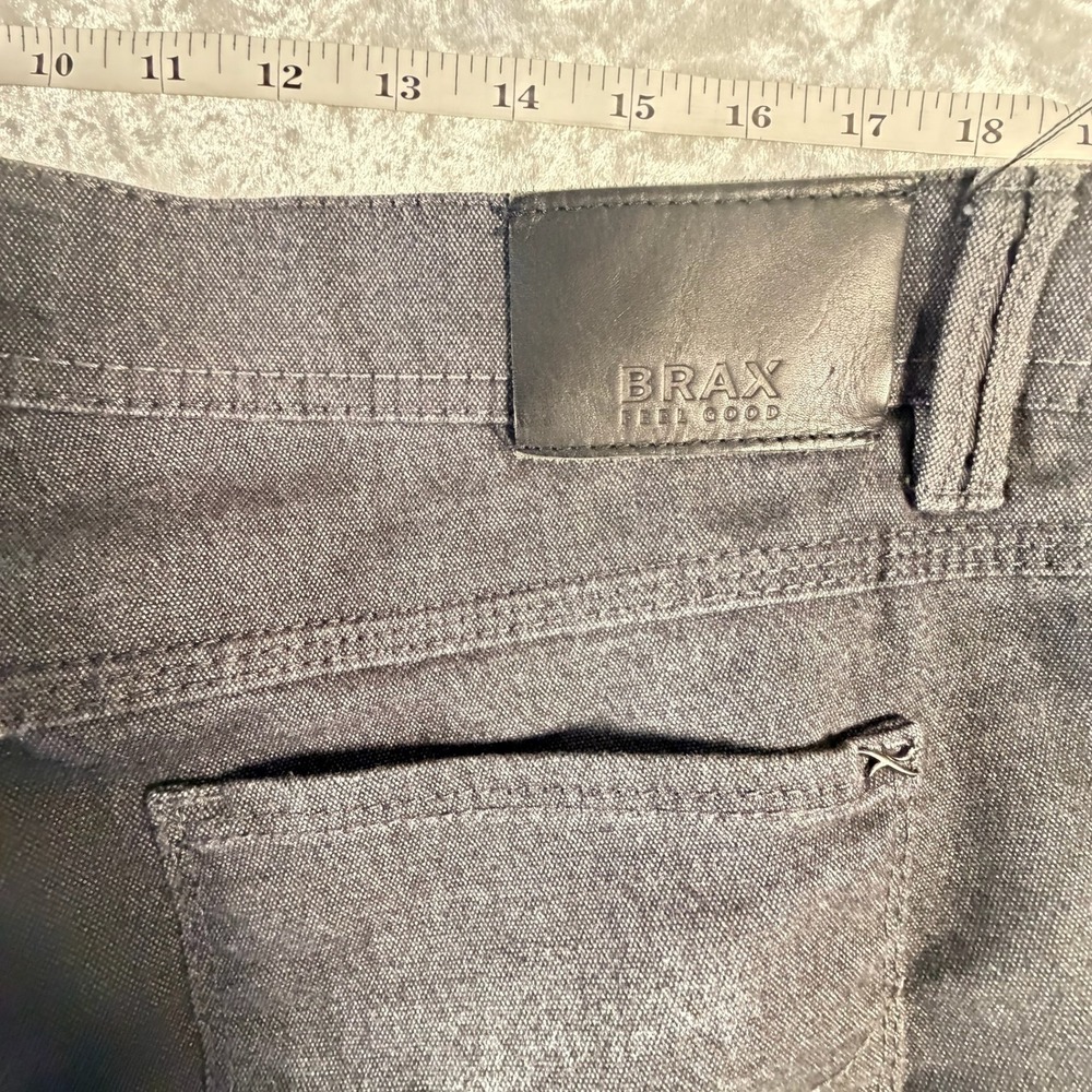 Brax Cooper Fancy Pants Mens 38x24 Gray Excellent Regular Fit 5-Pocket Trousers - Picture 10 of 10